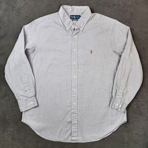 Ralph Lauren Shirt Mens 17 1/2 34/35 Purple Classic Fit Long‎ Sleeve Button Up